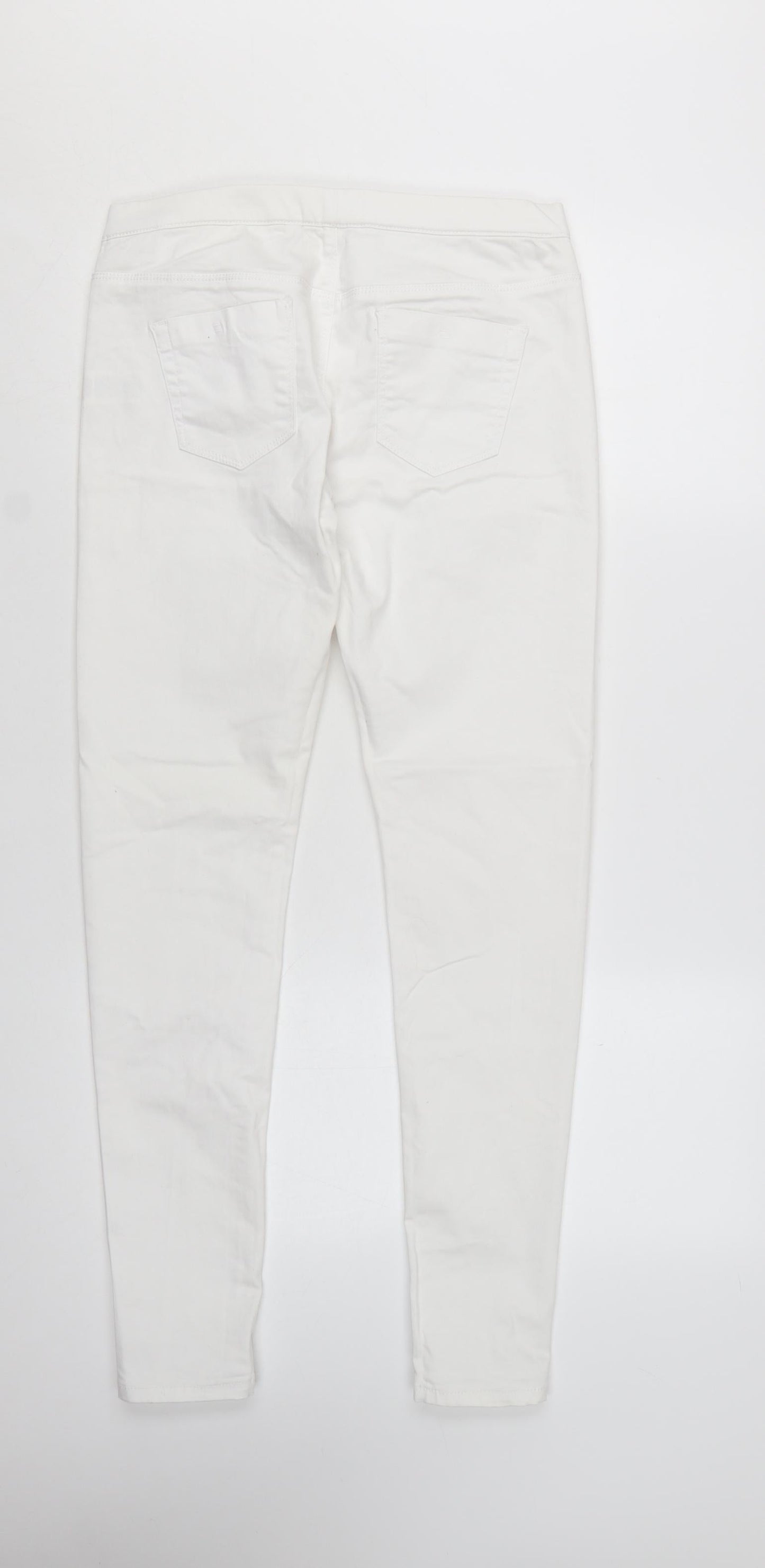 Denim Co Womens White Skinny Jeans Size 10 Slim Fit Stretch