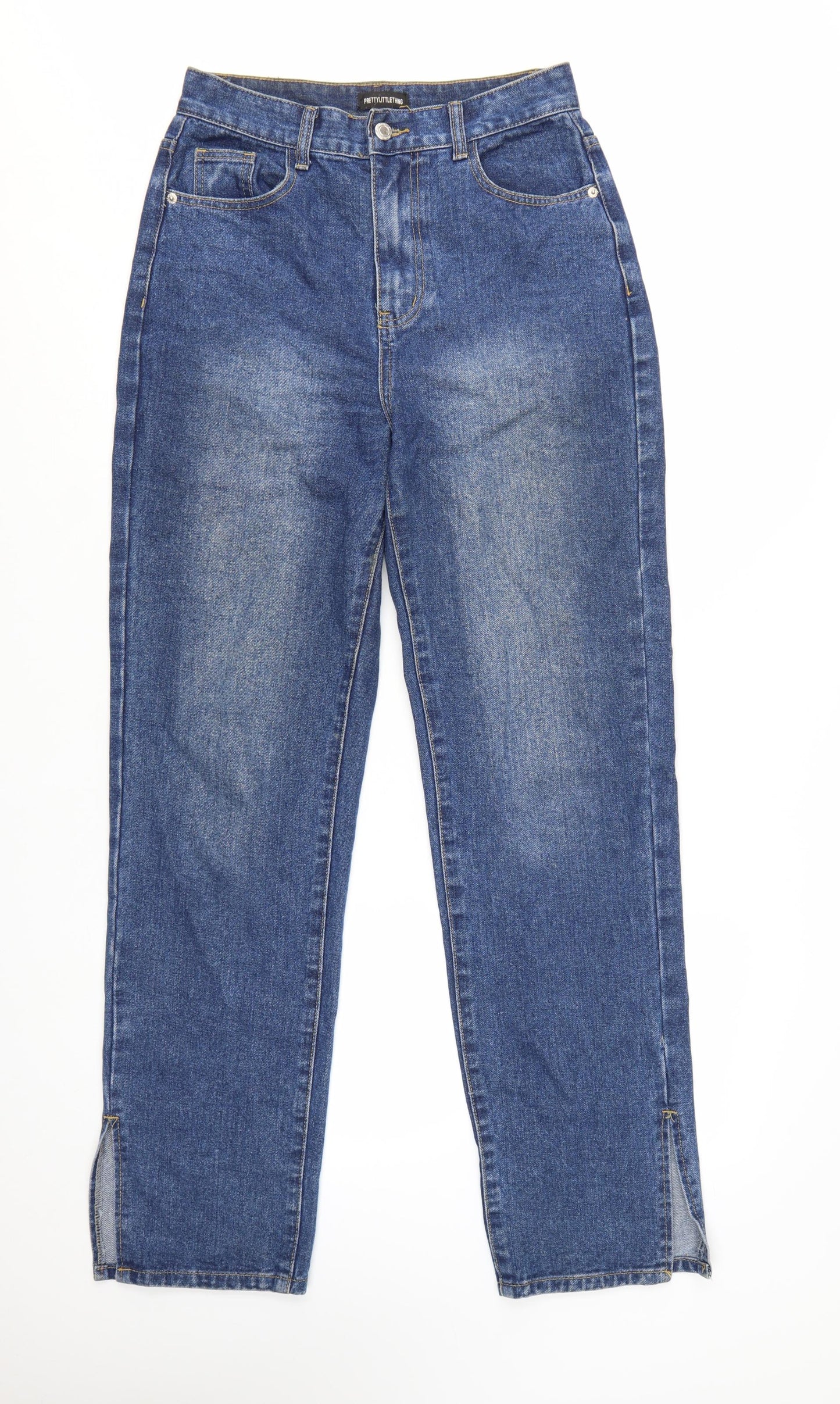 PrettyLittleThing Women Blue Straight Denim Jeans Size 10