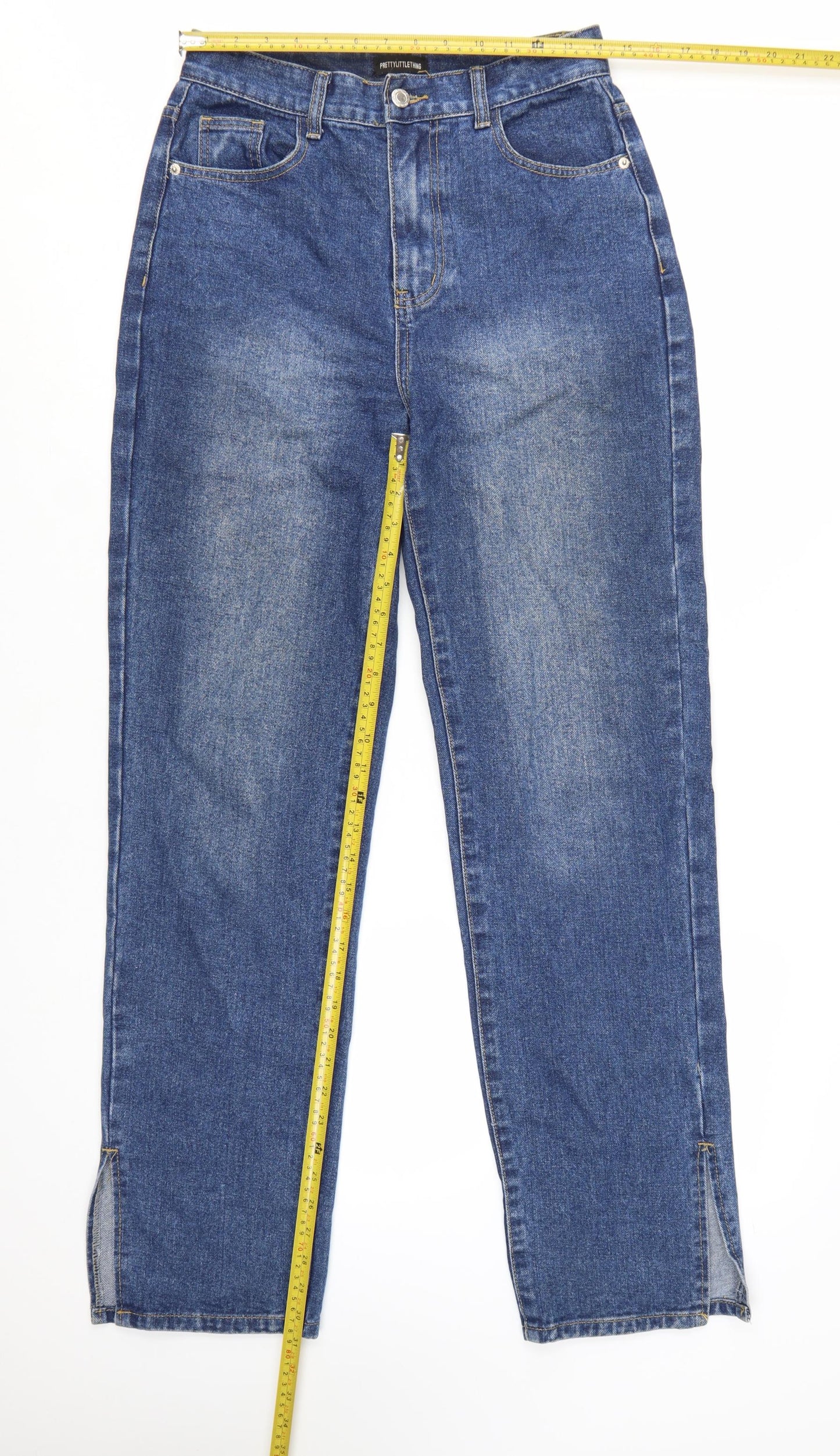 PrettyLittleThing Women Blue Straight Denim Jeans Size 10