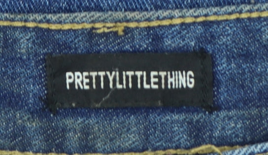 PrettyLittleThing Women Blue Straight Denim Jeans Size 10