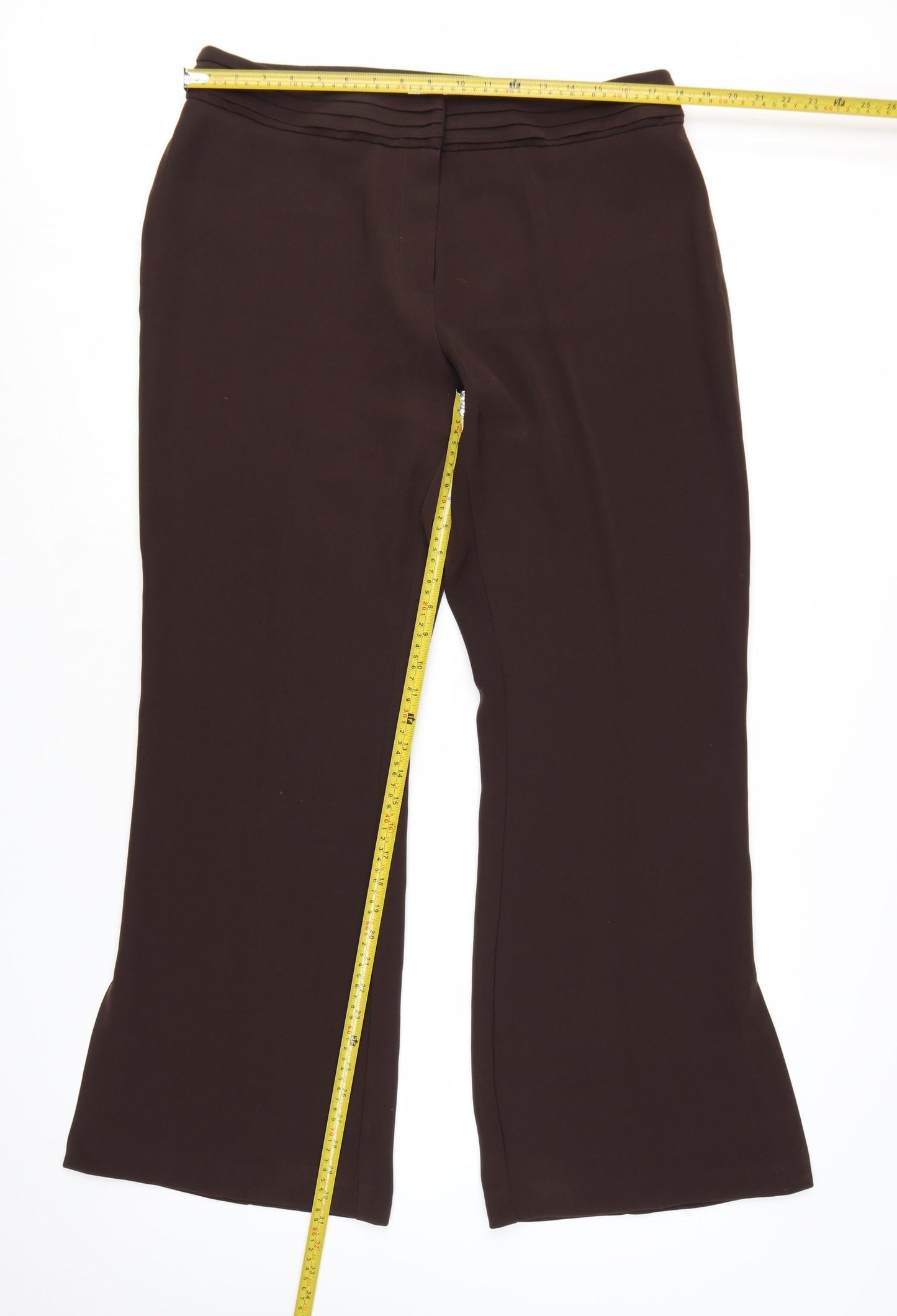 Klass Collection Women's Brown Size 18 Straight Leg Dress Pants