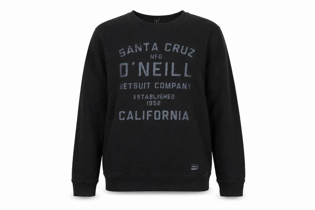Front view of O'Neill men’s black xl pullover sweatshirt california graphic