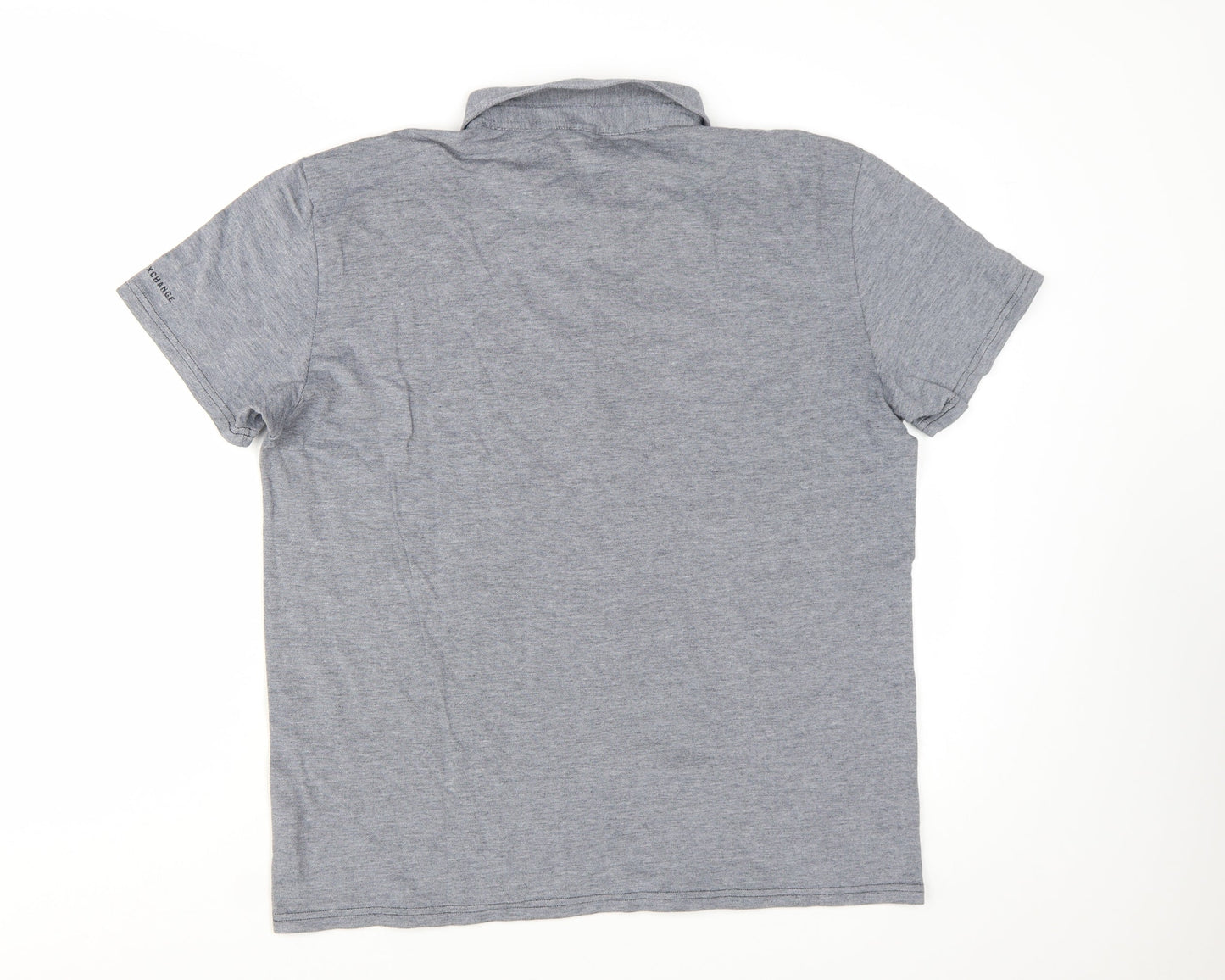 Armani Exchange Men's Grey Cotton Stretch Polo Shirt XL