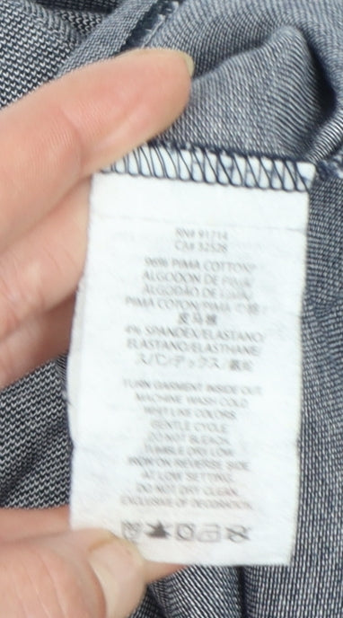Armani Exchange Men's Grey Cotton Stretch Polo Shirt XL