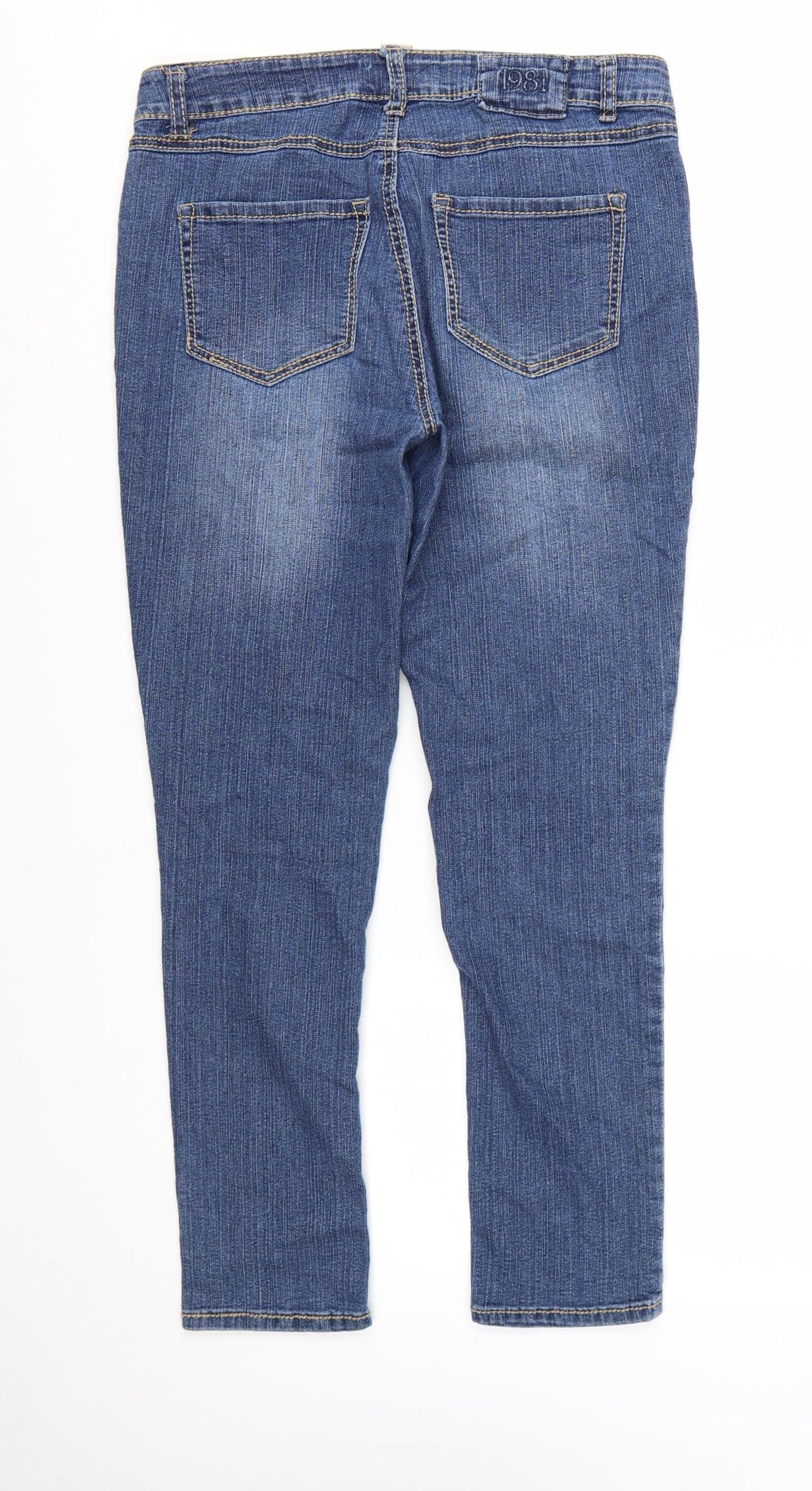 Ruff Hewn Women's Blue Medium Straight Stretch Denim Jeans