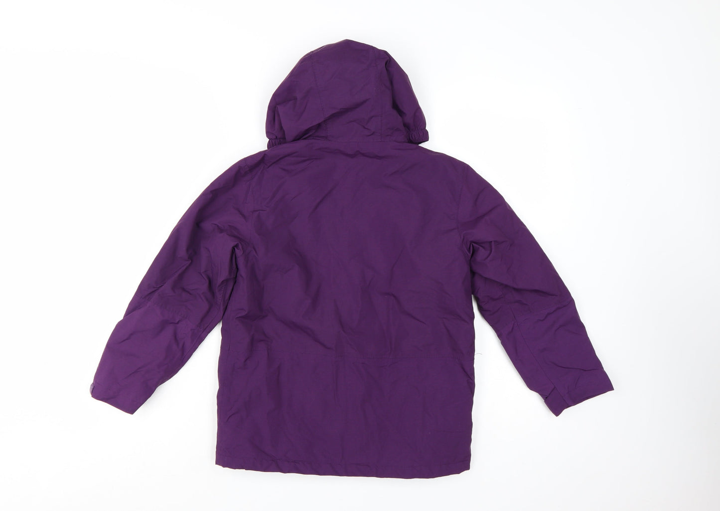 Hi Gear Girls Purple Hooded Rain Coat Jacket 7-8 Years Waterproof Lined