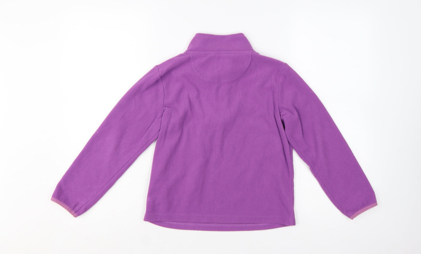 Peter Storm Girls Purple Fleece 1/4 Zip Pullover Sweatshirt 7-8 Years