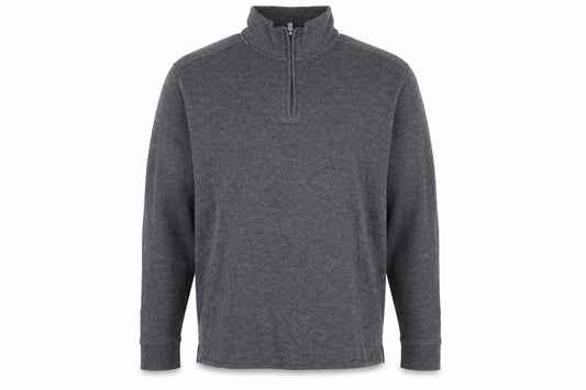 Club Room Men's Grey Cotton Half Zip Jumper Size L