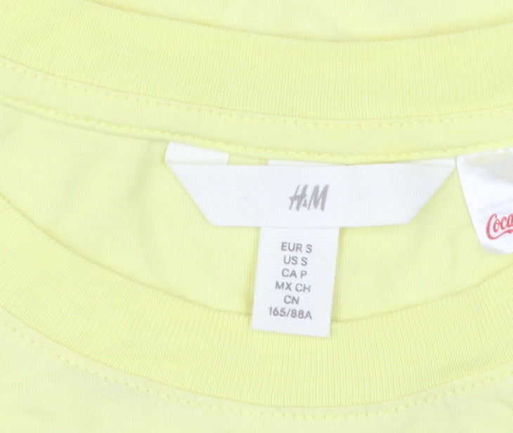 H&M Women’s Yellow Fanta Lemon Graphic T-Shirt Size S