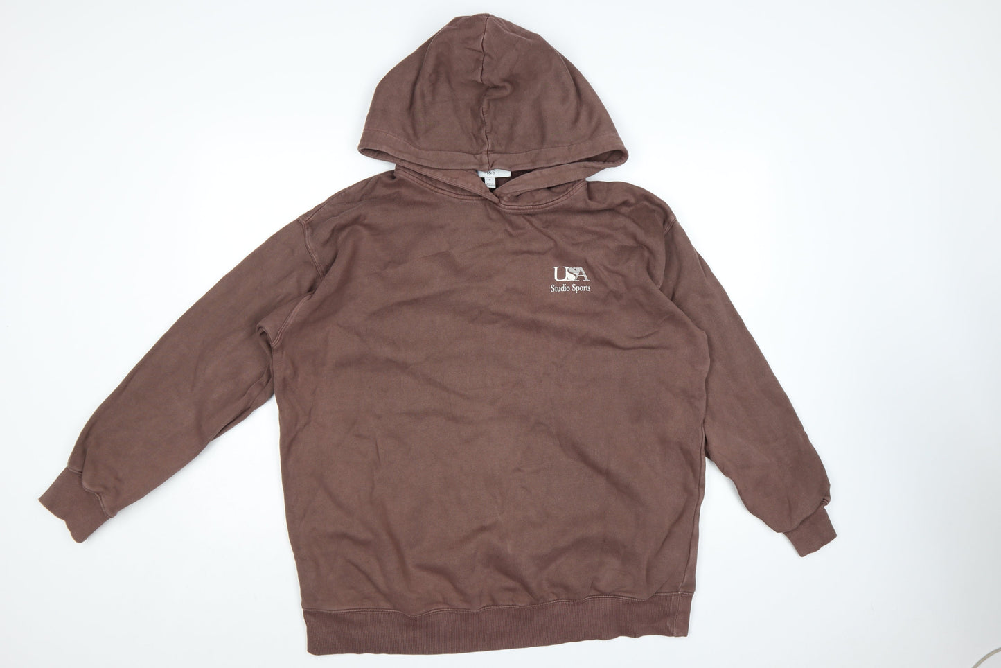 Marks and Spencer Women Brown Pullover Hoodie Medium USA Studio Sports