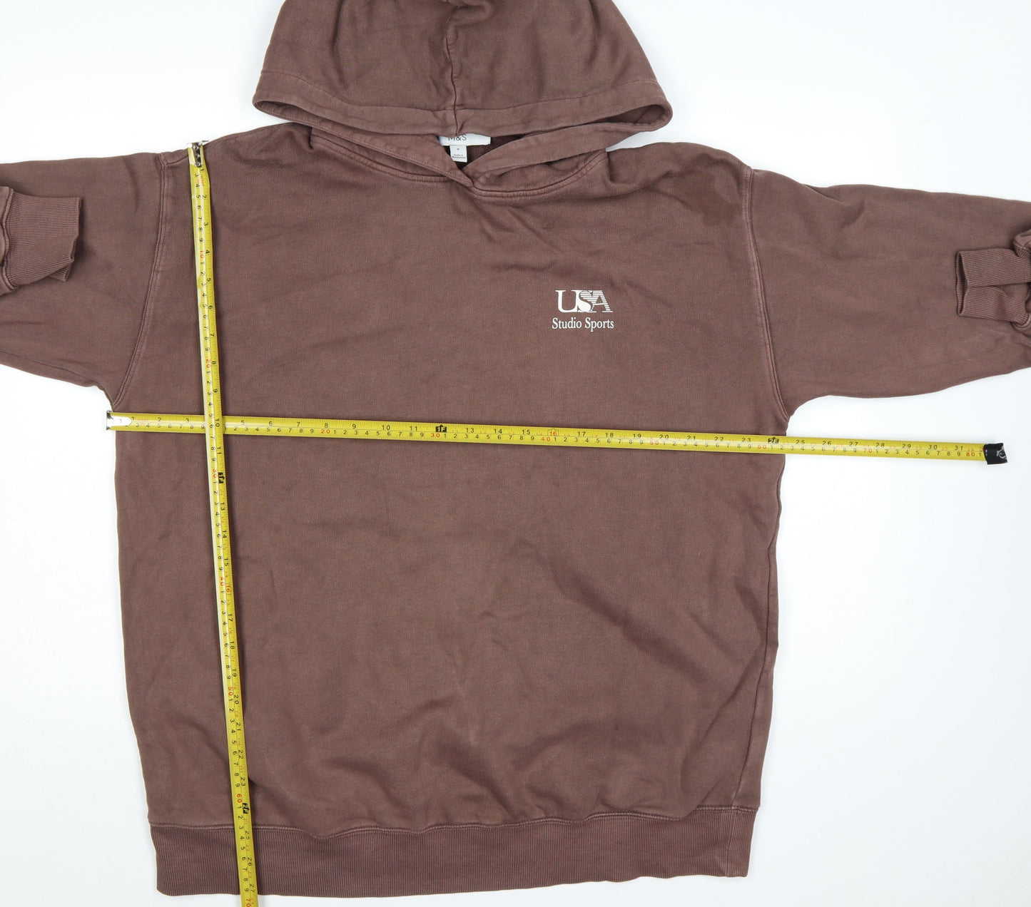 Marks and Spencer Women Brown Pullover Hoodie Medium USA Studio Sports