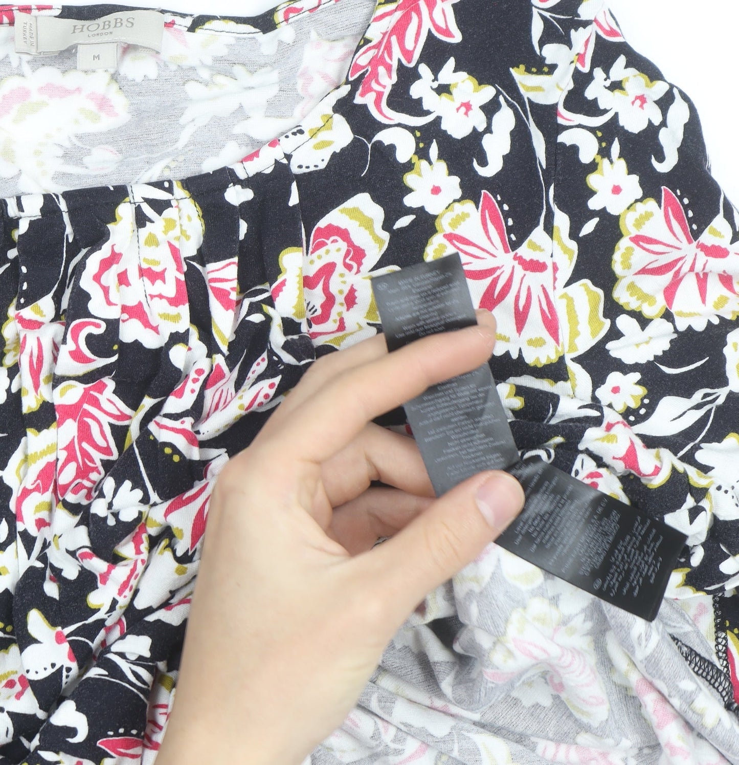 Hobbs Women’s Multicoloured Floral Jersey Tunic Blouse Size M