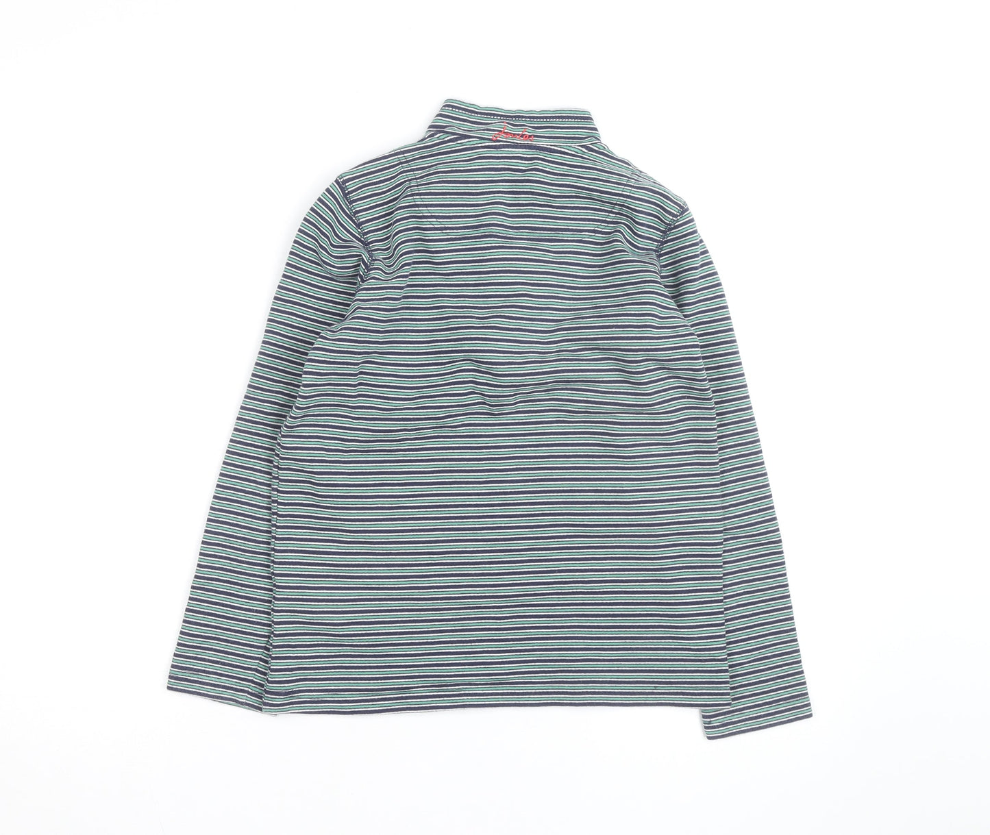 Joules Boys Blue Stripe 1/4 Zip Cotton Jumper 11-12 Years