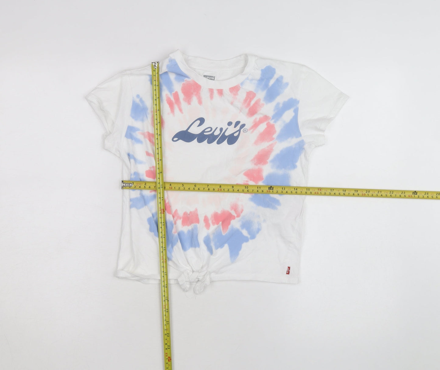 Levi's Girls Multicoloured Tie-Dye Logo Cropped T-Shirt 12-13 Years