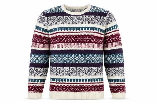 Country Rose Men's Multicoloured Fair Isle Knit Jumper Size M
