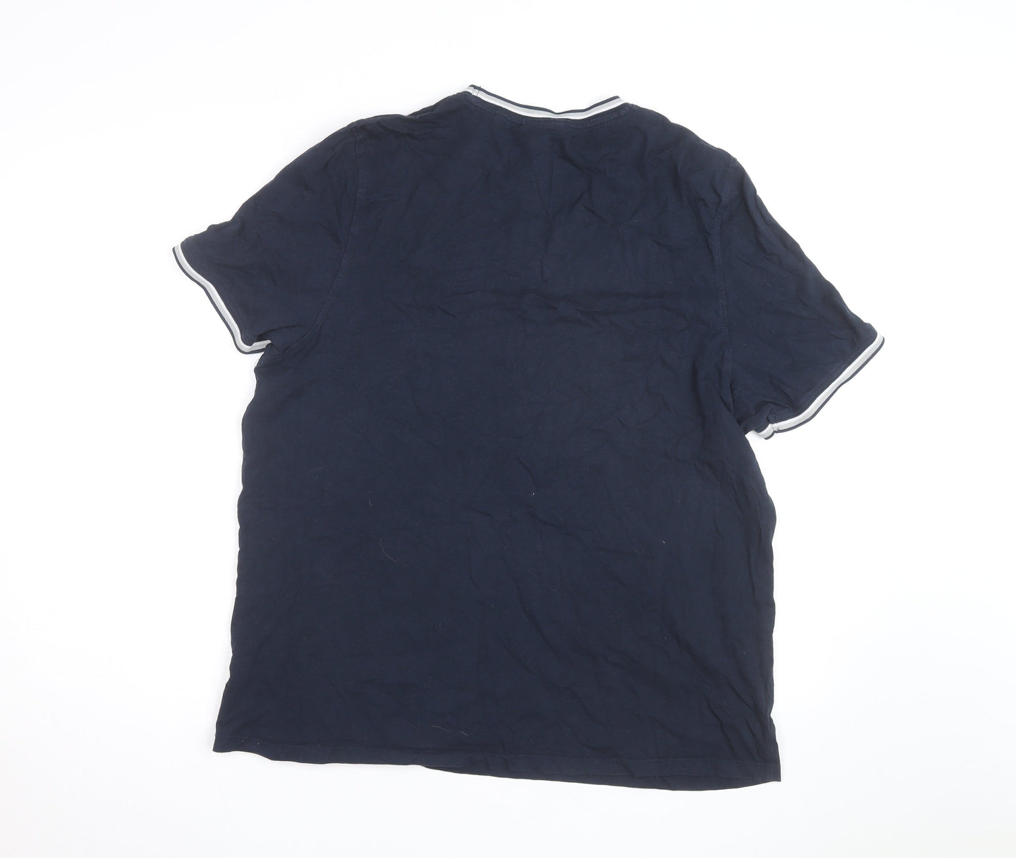 Slazenger Men's Blue XL Crew Neck Short Sleeve Cotton T-Shirt