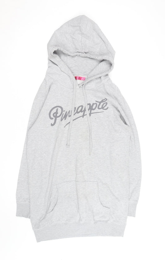 Pineapple Womens Grey Hooded Pullover Hoodie Size 14