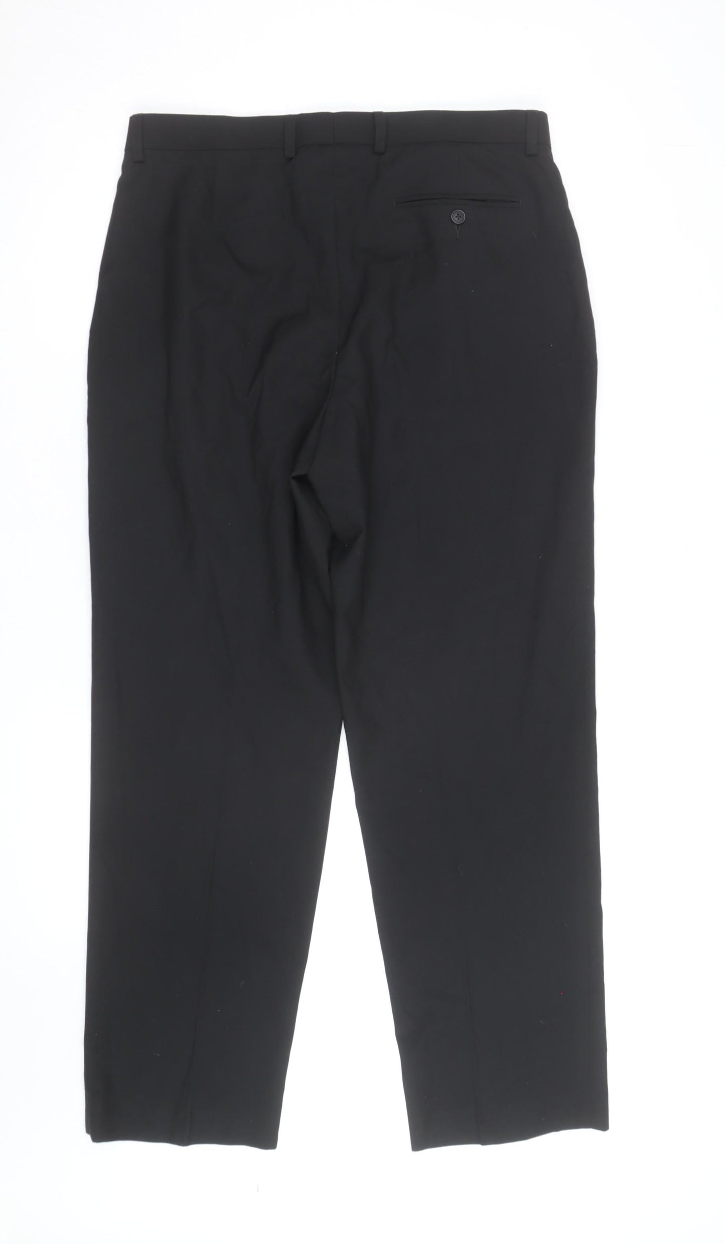Marks and Spencer Men’s Black Regular Fit Dress Pants 34W 29L