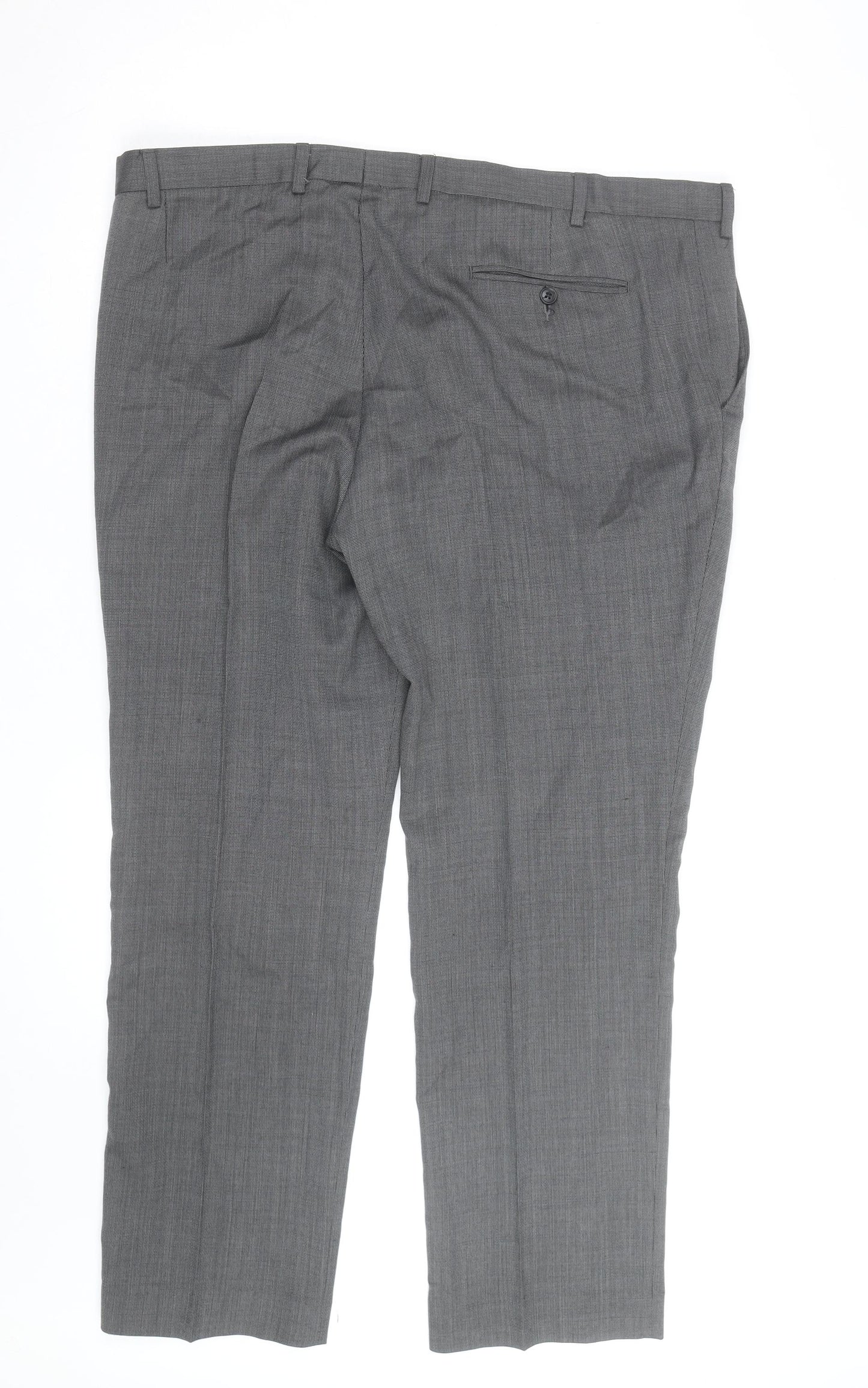 Marks and Spencer Men's Grey Wool Blend Dress Pants 36x32 Classic Fit