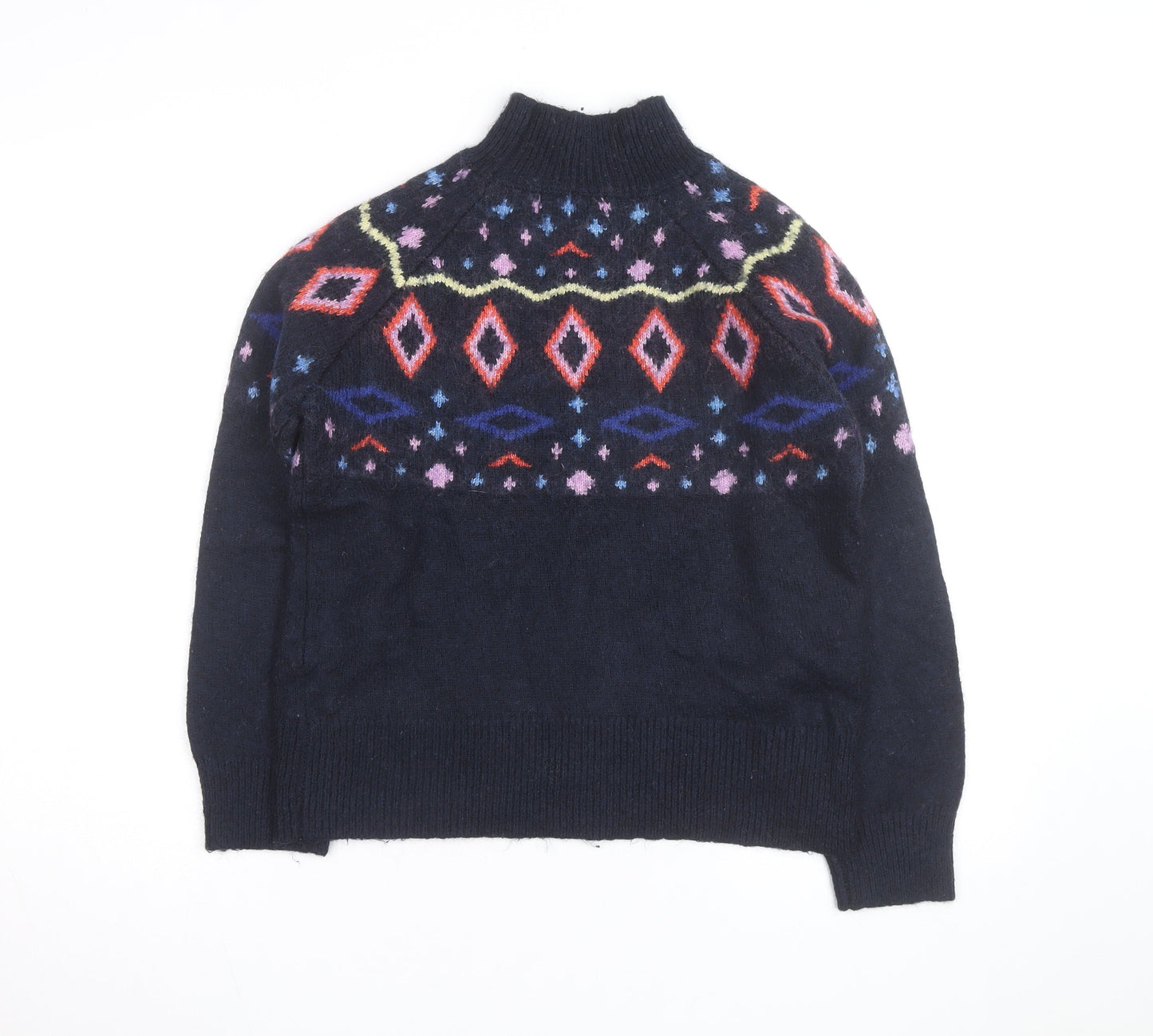 Marks and Spencer Women’s Blue Fair Isle Wool Jumper Size S