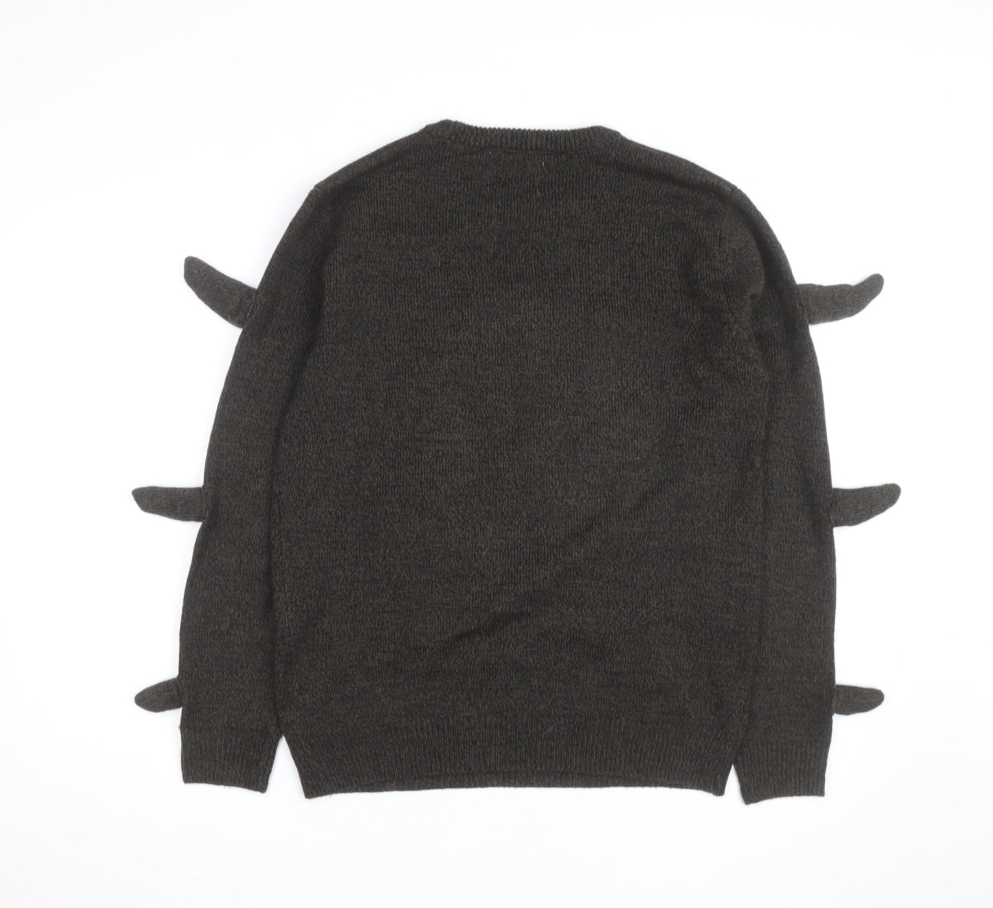 Next Men's Brown Reindeer Christmas Jumper M Crew Neck Pullover