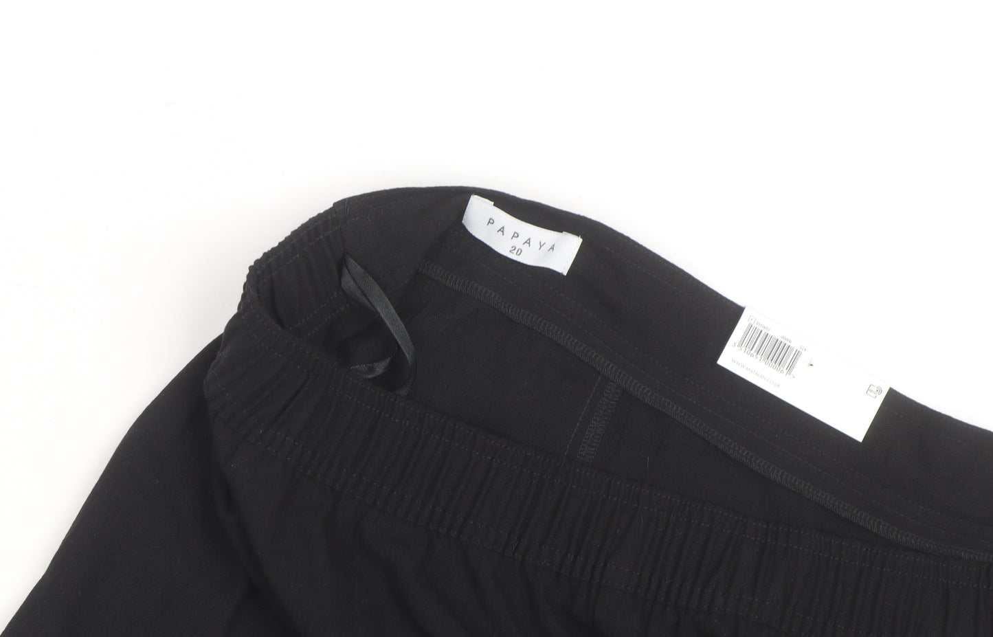 Papaya Women’s Black Chino Shorts Size 20 Drawstring Stretch Casual