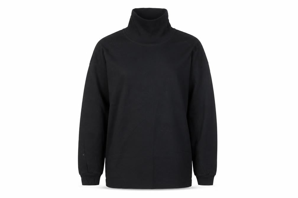 The Womens Sweater Shop Black Roll Neck Cotton Jumper M