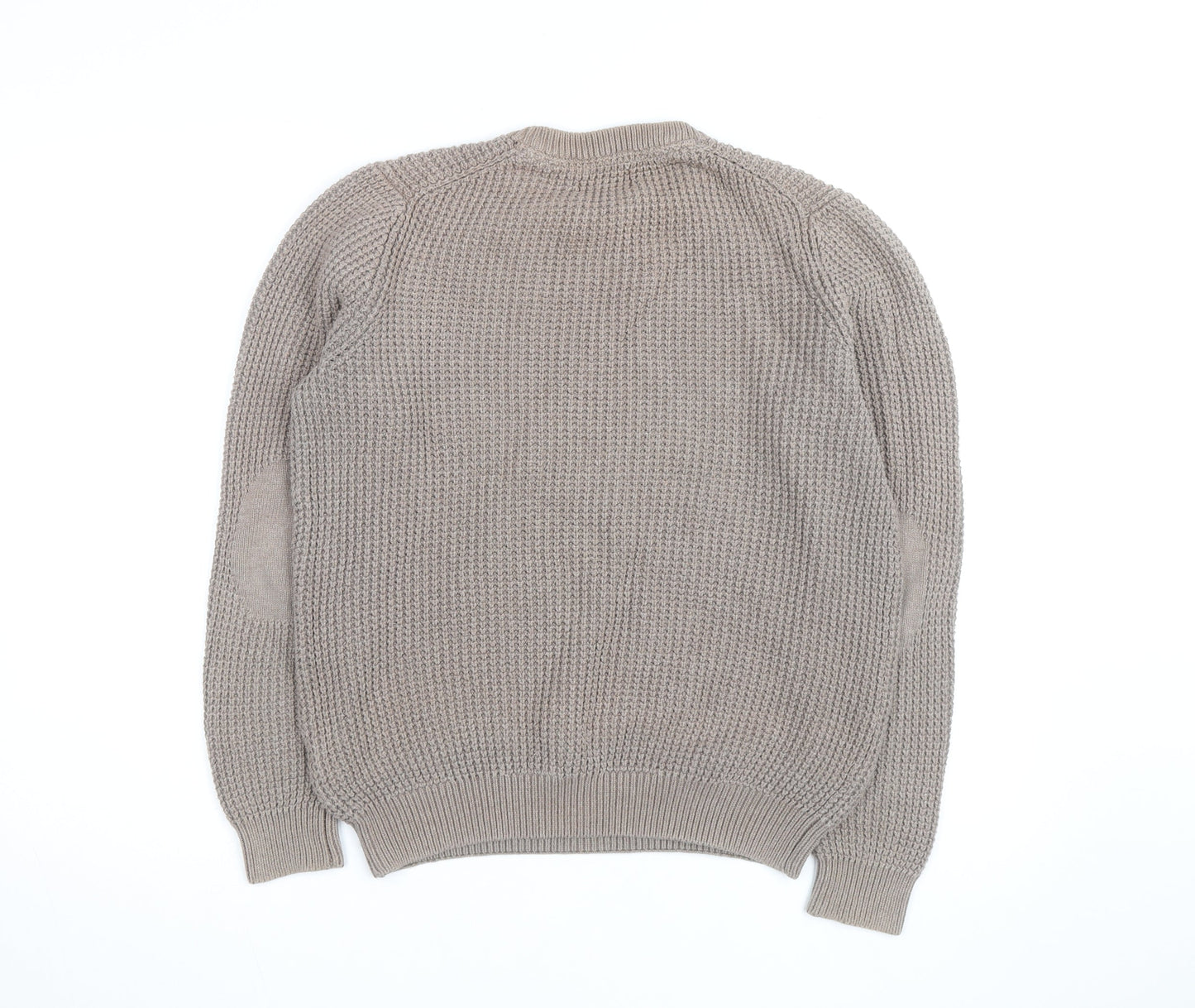 Curated Stockholm Men’s Beige Cotton Chunky Knit Jumper M