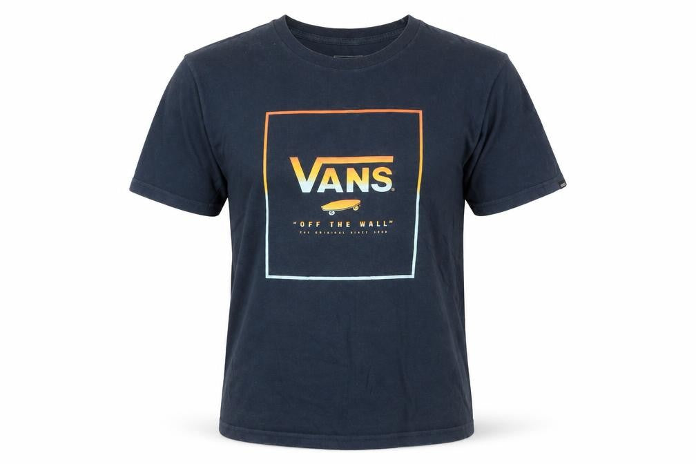 Vans Men's Black Graphic Logo Crew Neck Short Sleeve T-Shirt Size L