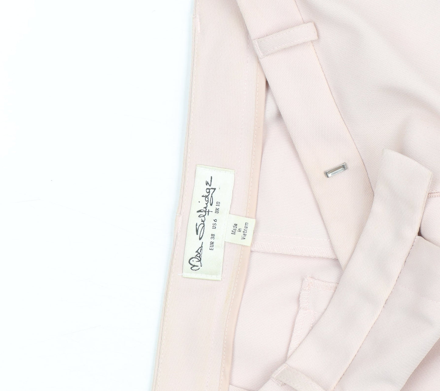 Miss Selfridge Womens Pink Slim Cropped Trousers Size 10