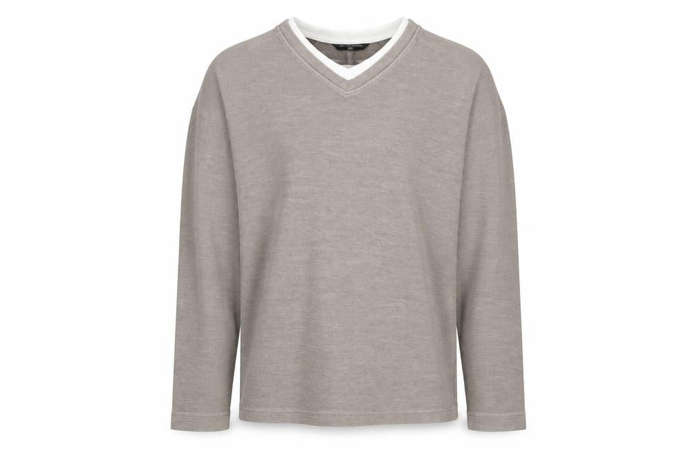 Marks & Spencer Blue Harbour Men Brown Cotton V-Neck Jumper Small