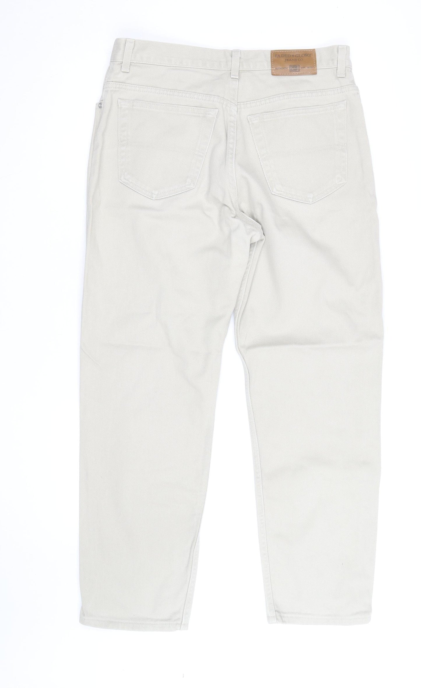 Faded Glory Men's Beige Straight Fit Jeans Size 38 x 32 Cotton Denim