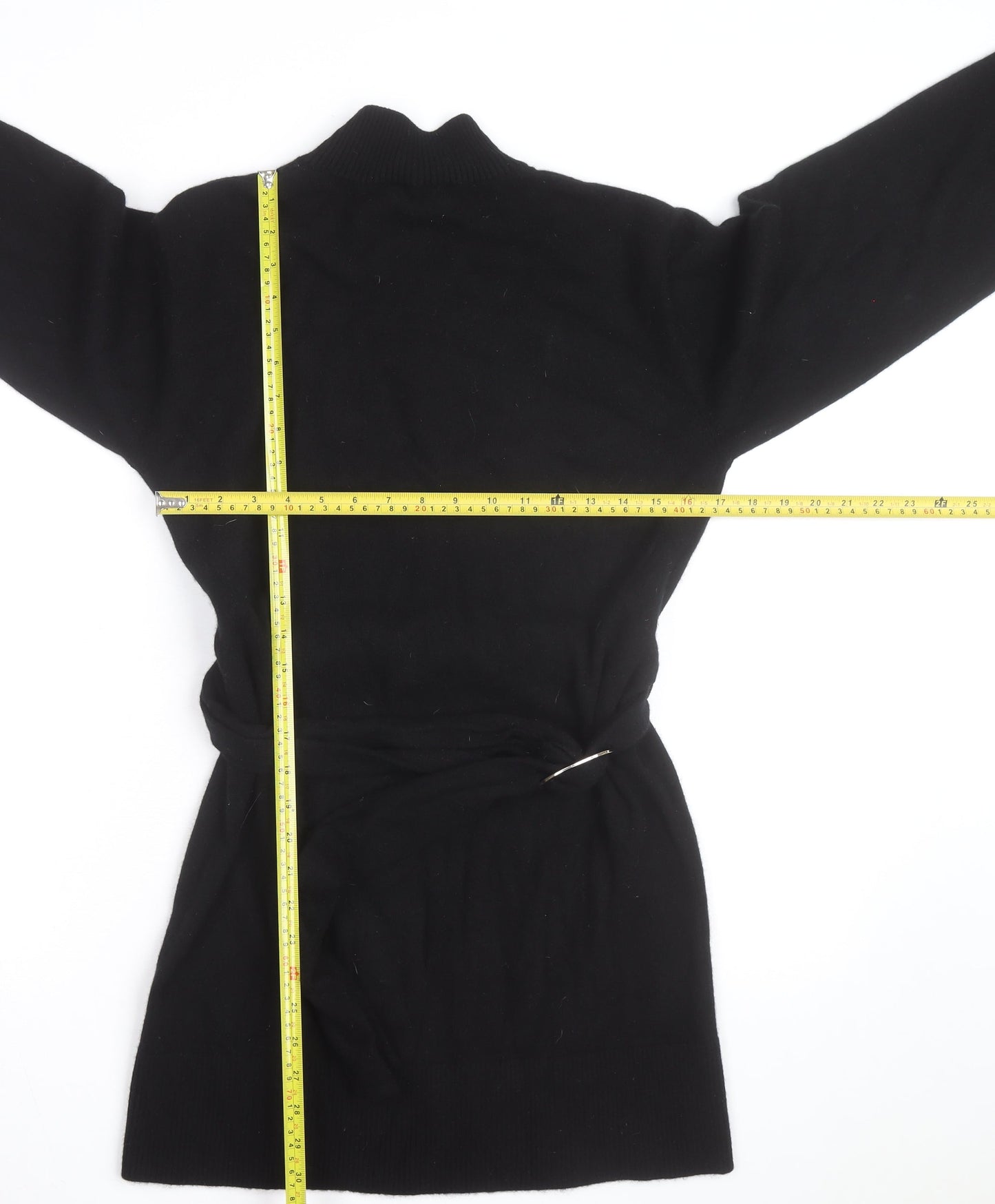Paris Atelier & Other Stories Women's Black Cashmere Belted Cardigan M