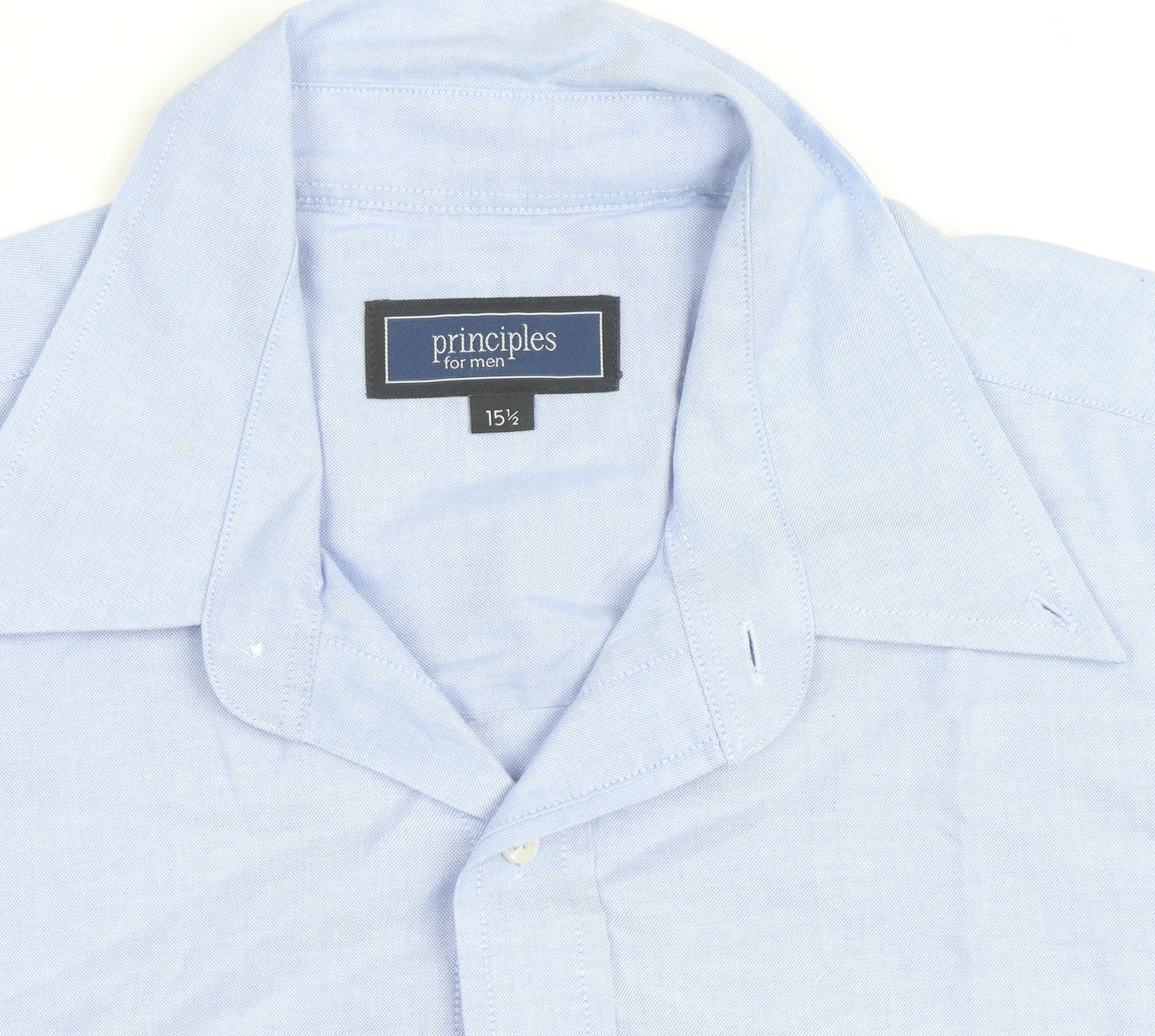 Principles for Men Light Blue Short Sleeve Classic Fit Shirt 15.5in