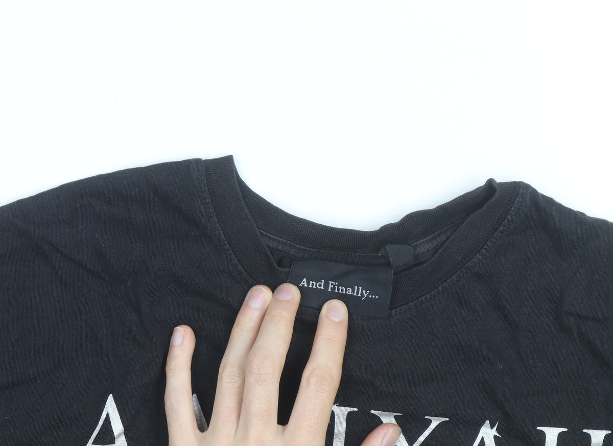 Additional view of And Finally Women's Black Aaliyah Graphic T-Shirt, size 10