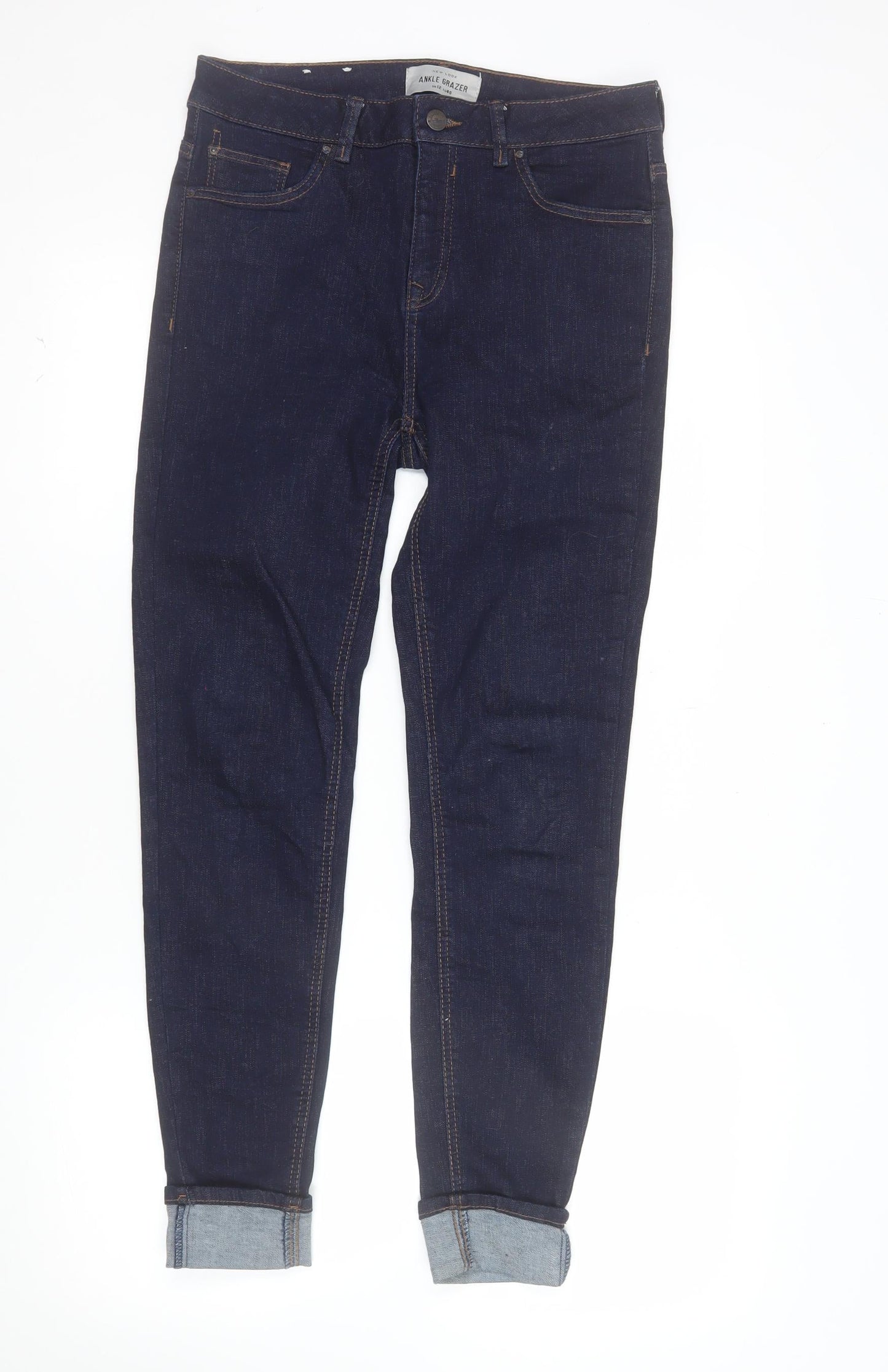 New Look Women’s Blue Ankle Grazer Slim Fit Jeans Size 12