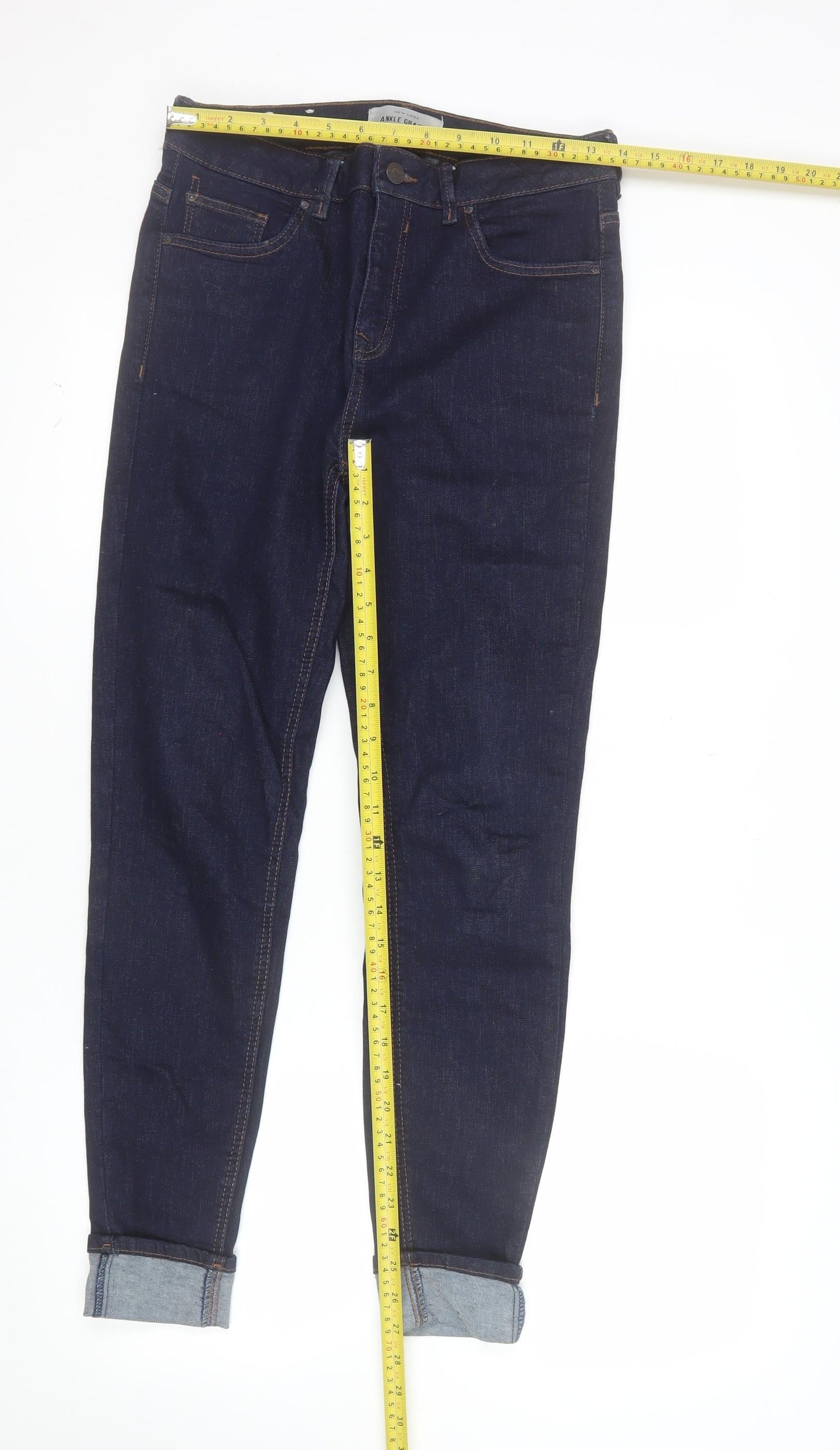New Look Women’s Blue Ankle Grazer Slim Fit Jeans Size 12