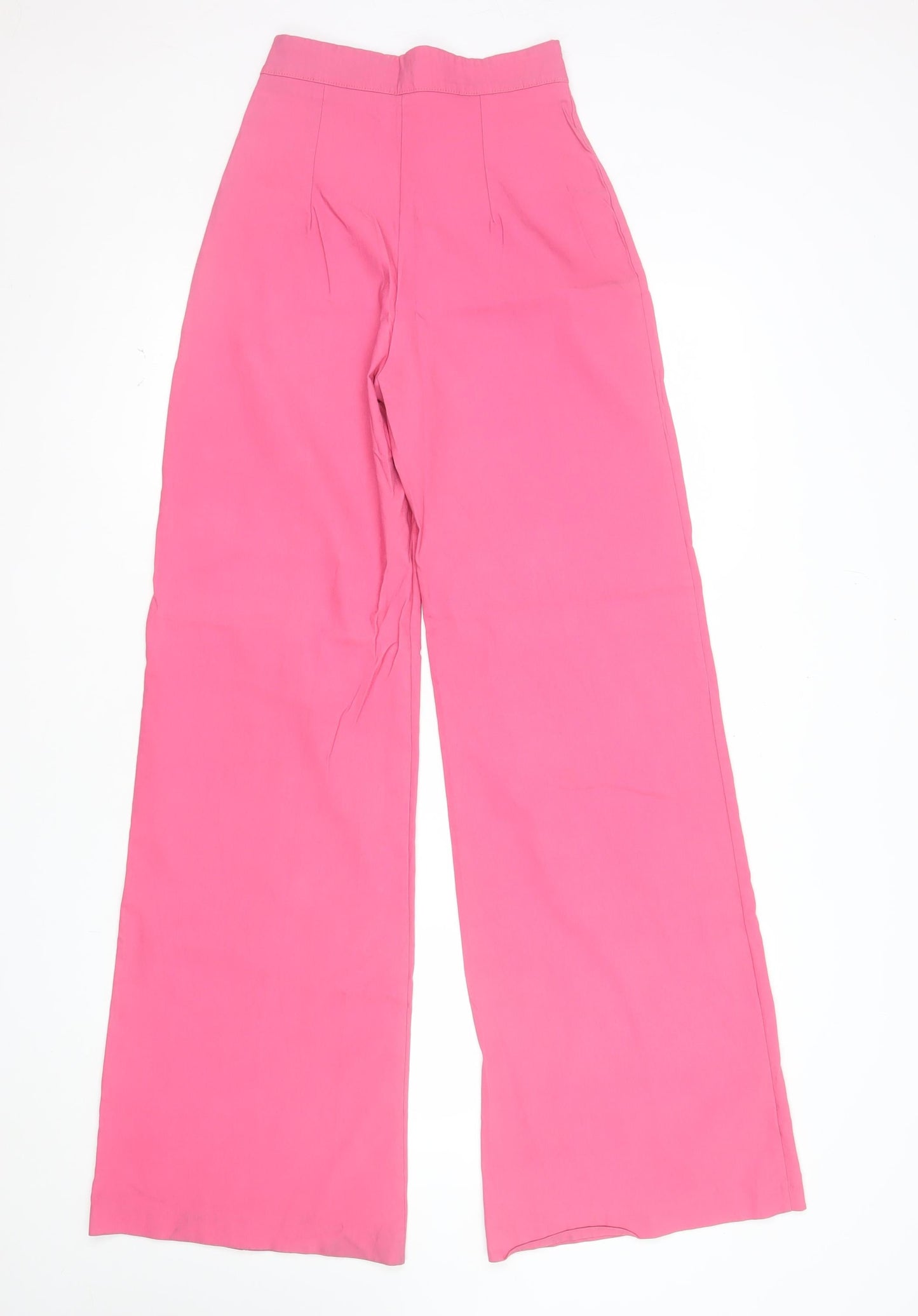 Vesper Women's Pink Wide-Leg Stretch Trousers Size 12