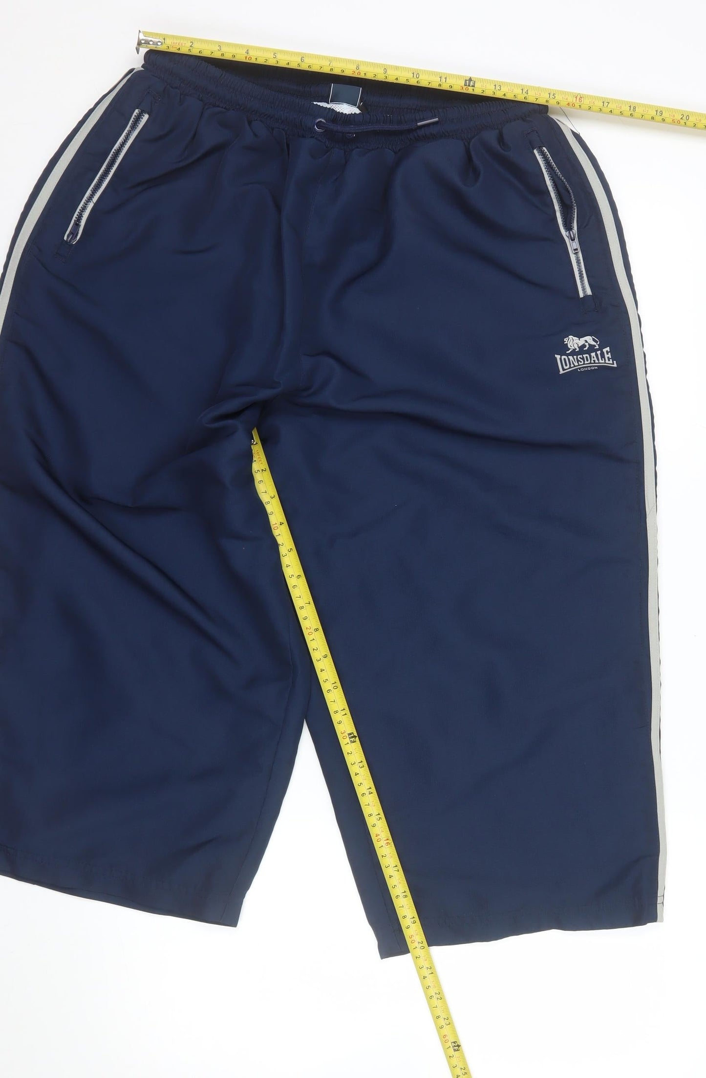 Lonsdale Men Blue 2XL Athletic Gym Training Shorts Polyester