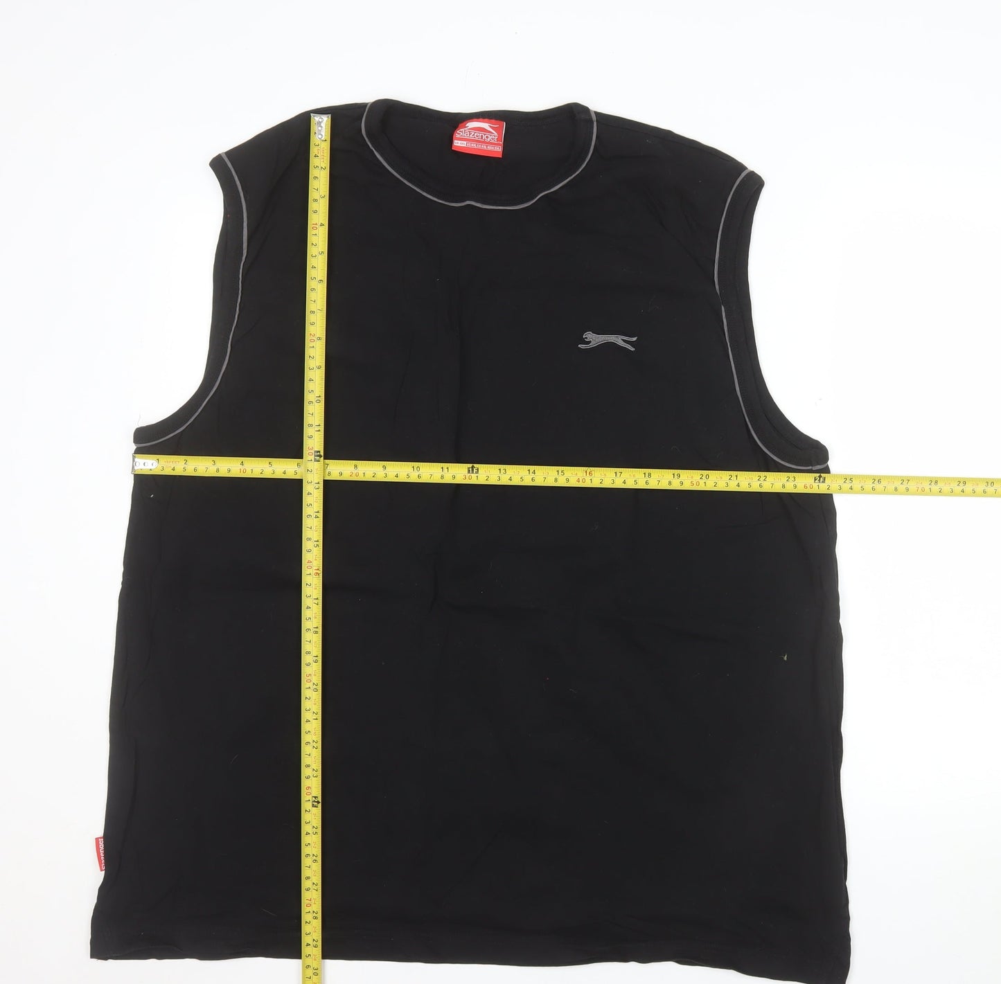 Slazenger Men's Black 4XL Sleeveless Cotton Sports Tank Top