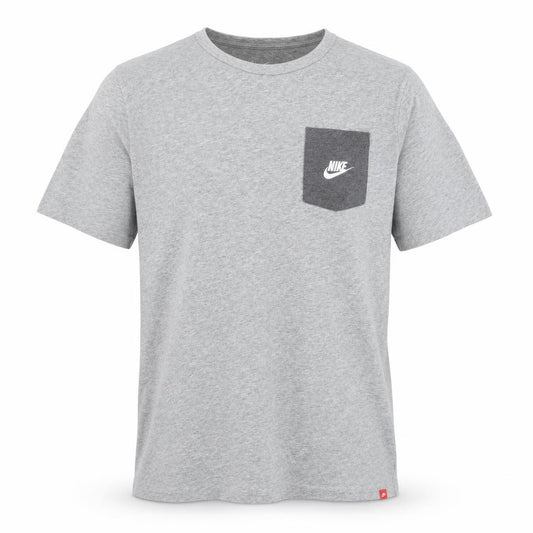 Nike Men's Grey Crew Neck Athletic Fit Cotton T-Shirt Size L