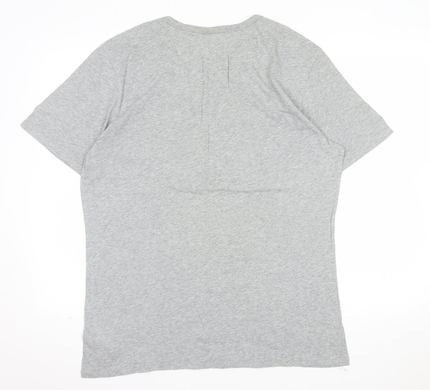 Nike Men's Grey Crew Neck Athletic Fit Cotton T-Shirt Size L