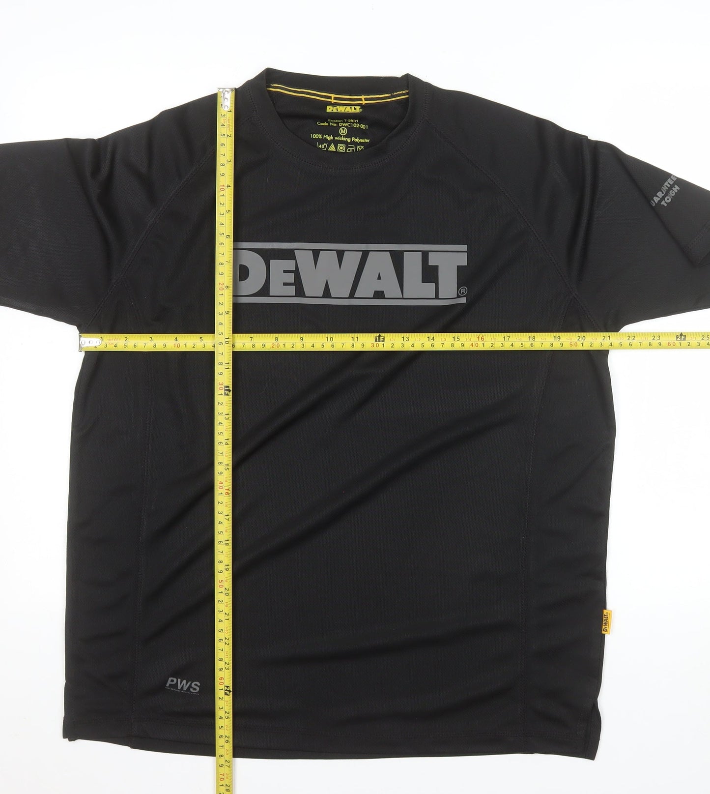 DeWalt Men's Black Medium Moisture Wicking Crew Neck T-Shirt