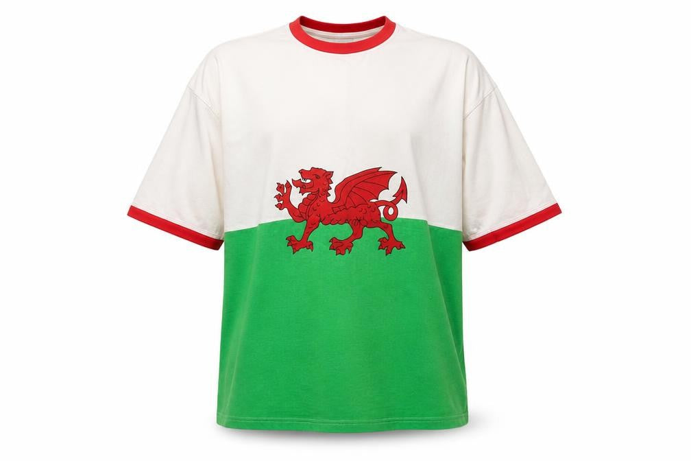 Tour Collection Men's Multicoloured XL Welsh Flag Crew Neck T-Shirt