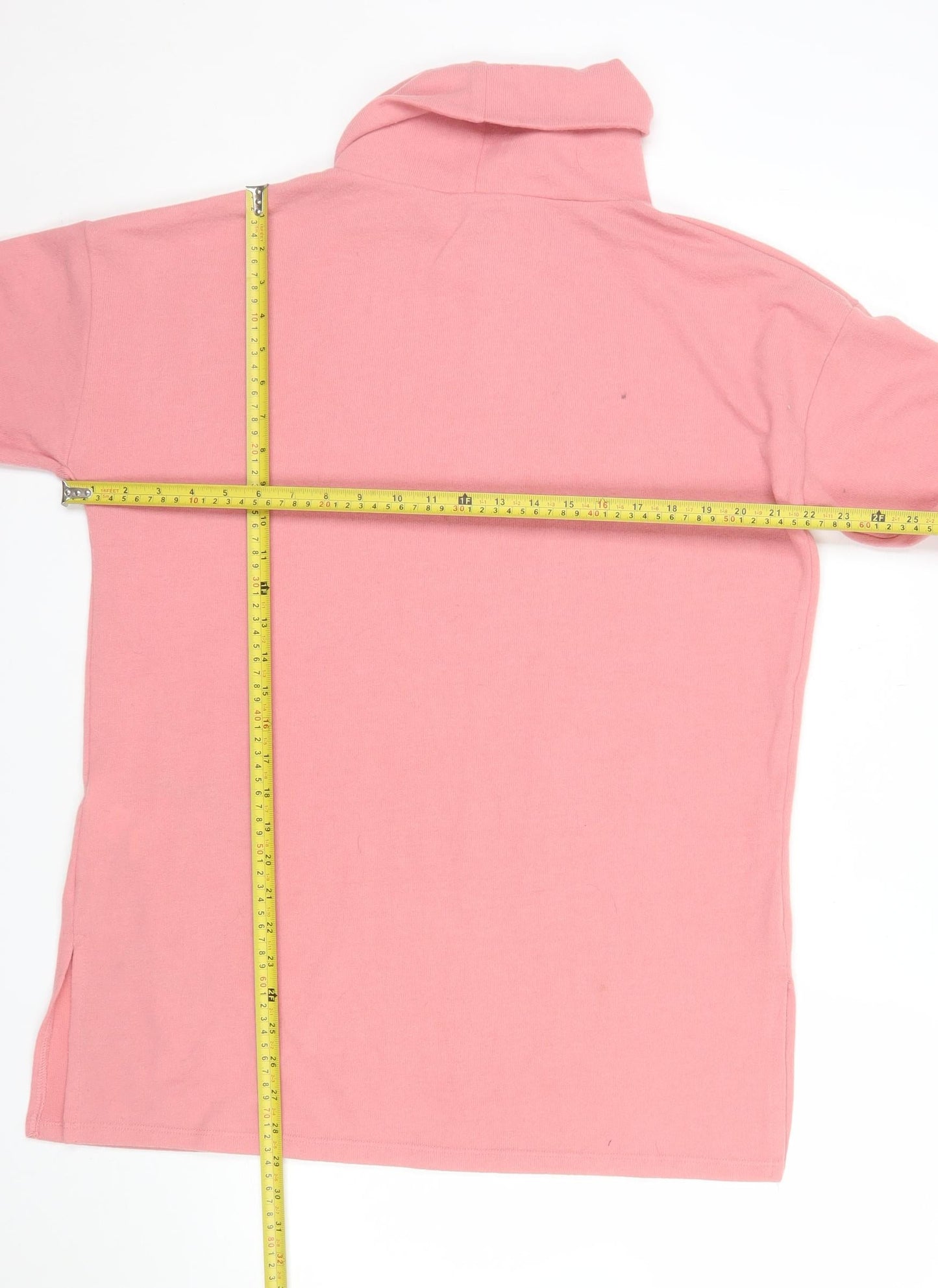 New Look Women Pink Roll Neck Long Sleeve Jumper Size M