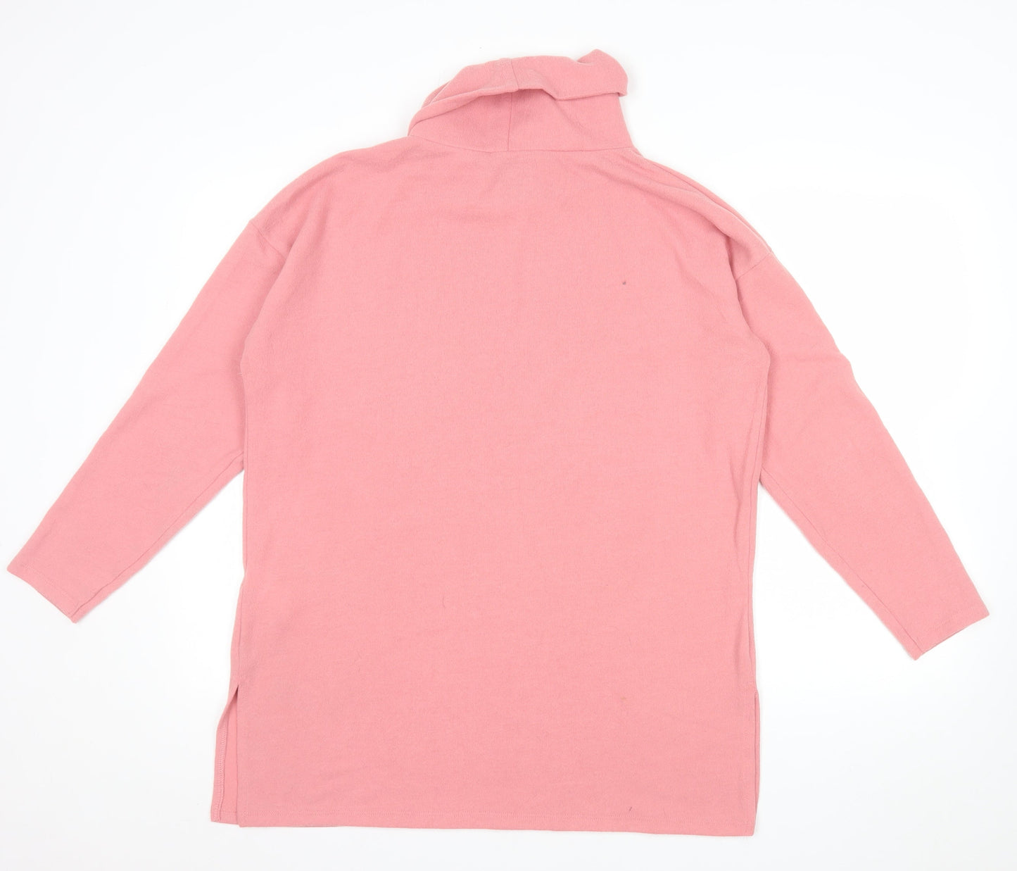 New Look Women Pink Roll Neck Long Sleeve Jumper Size M