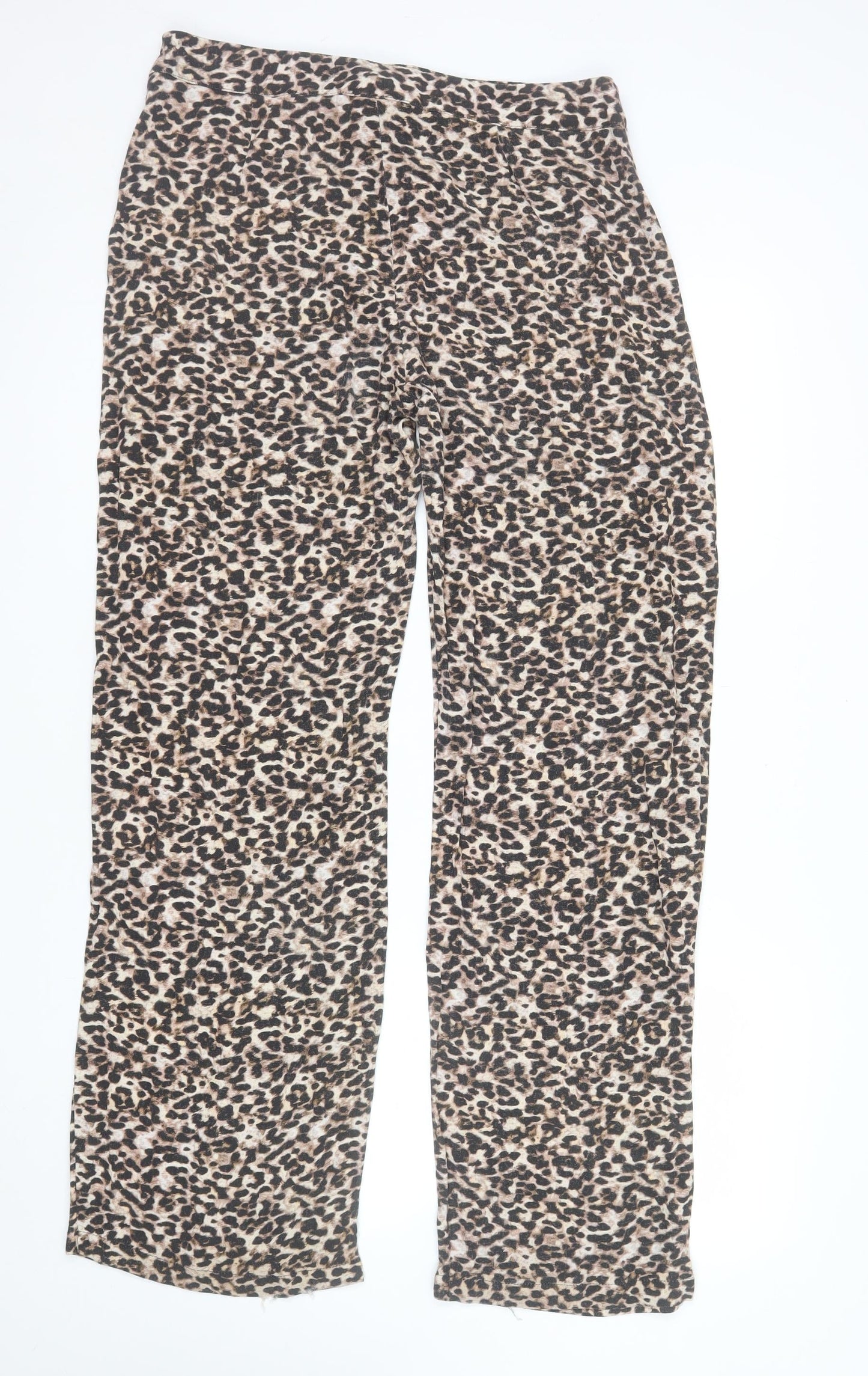 Pull & Bear Womens Brown Animal Print Slim Fit Leggings Size 12