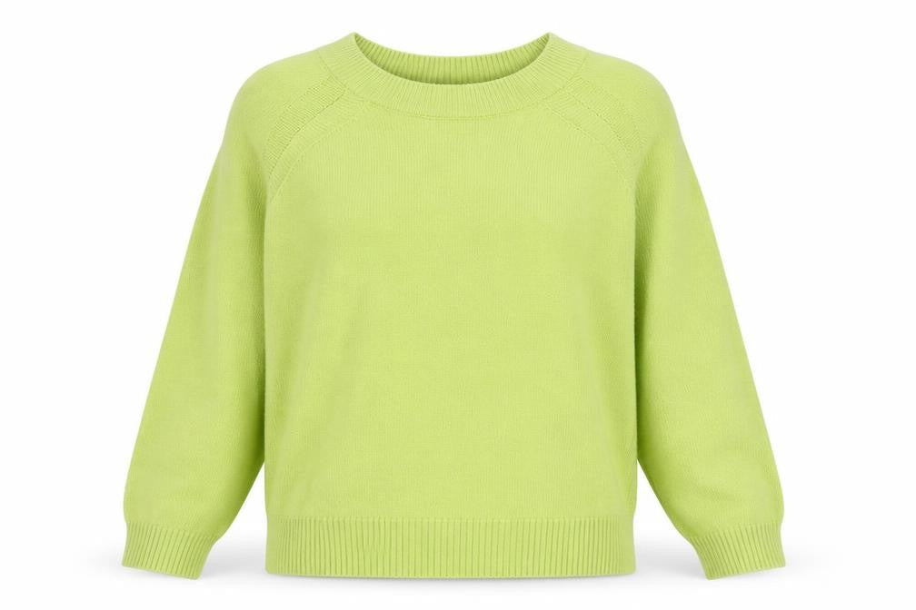 Next Women Green Lambswool Crew Neck Jumper Size XL