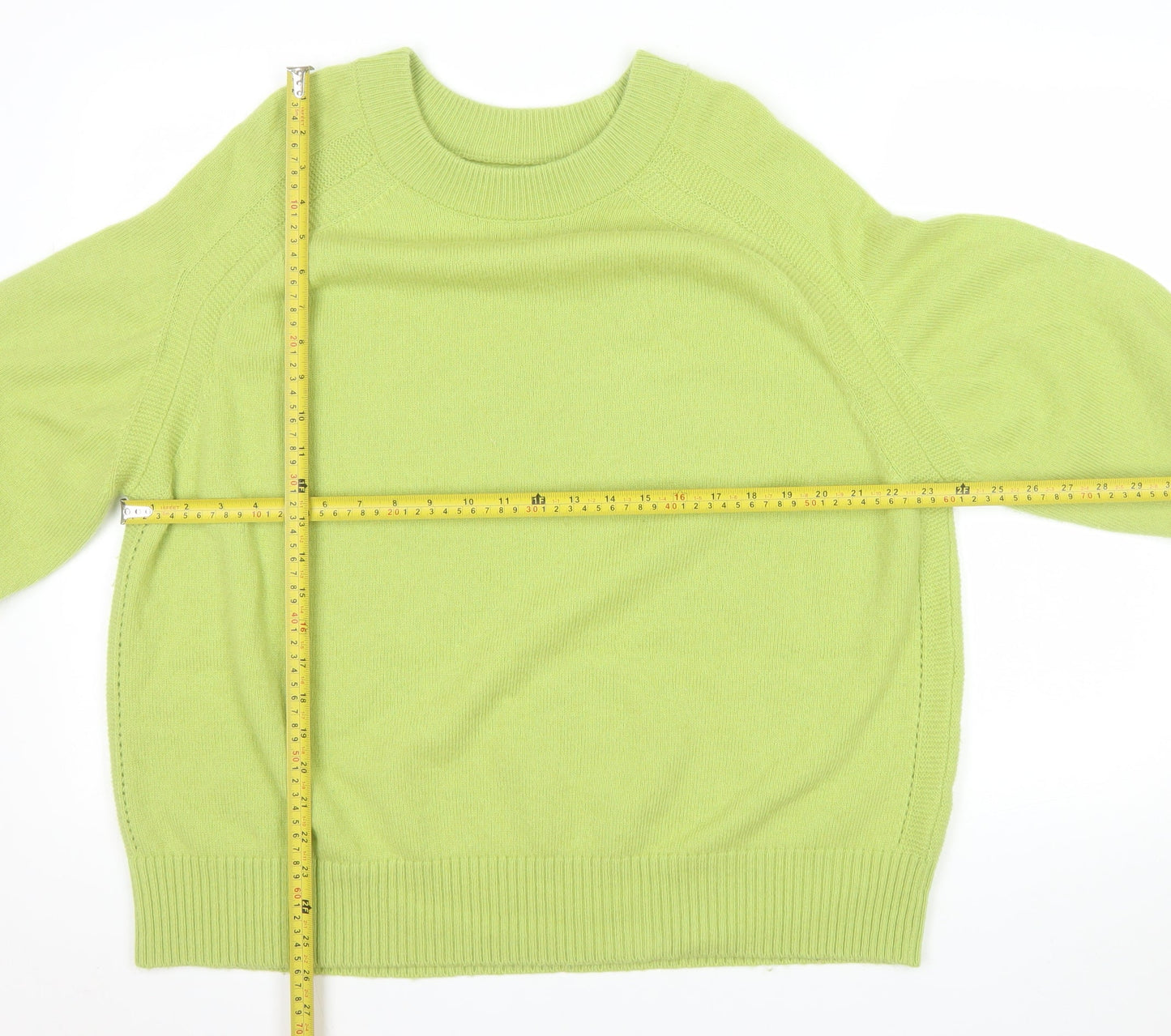 Next Women Green Lambswool Crew Neck Jumper Size XL
