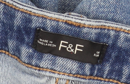 F&F Women’s Blue Mid Rise Skinny Stretch Denim Jeans Size 12